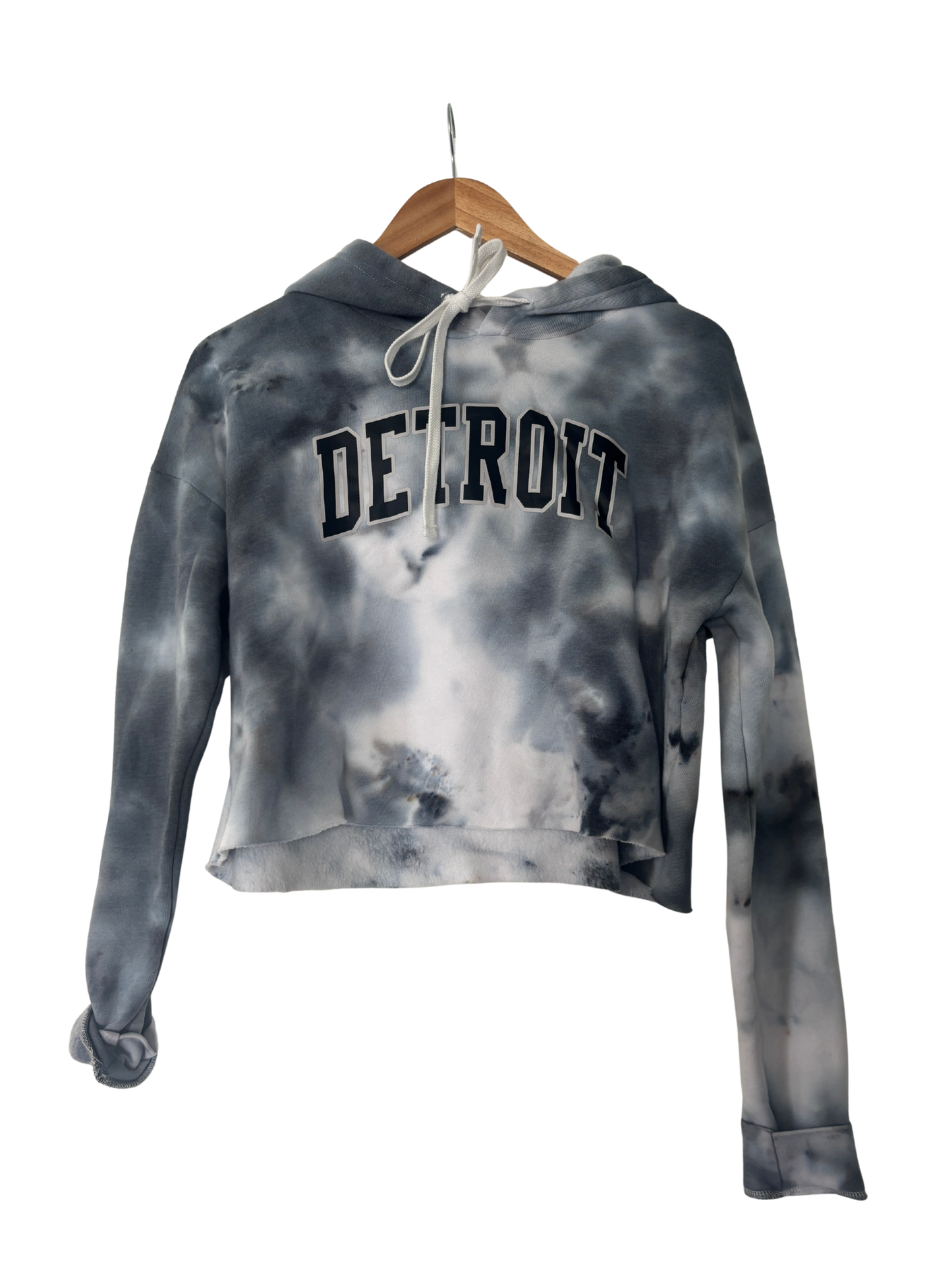 Detroit Cut off Hoodie- M